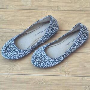 Lucky Brand Leopard Animal Print Suede Leather Erin Ballet Flats Cheetah sz 6.5